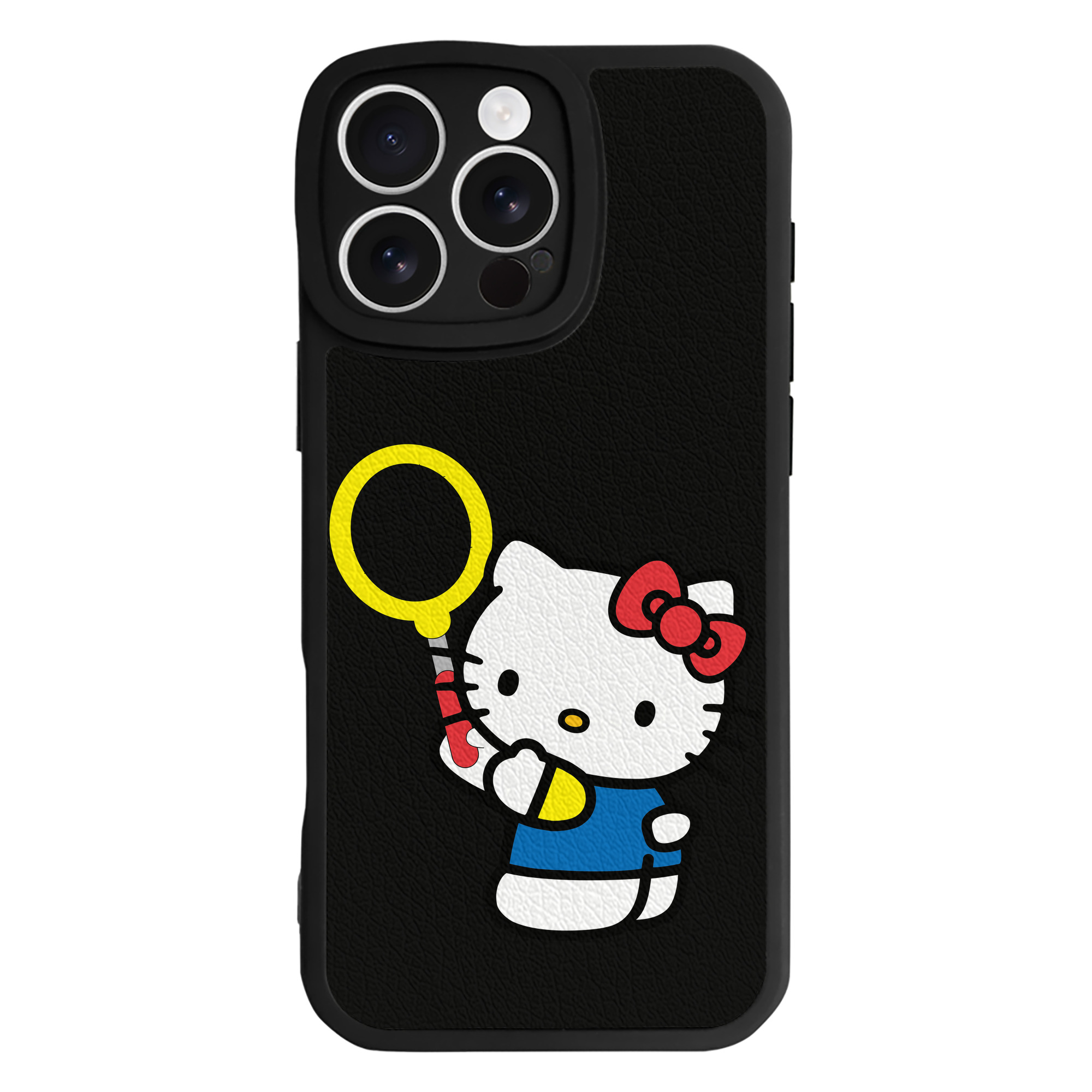 （画像用） Hello Kitty ハローキティ 【iPhone 16シリーズ対応】シリコンスマホケース（レザー調） 材質：シリコン